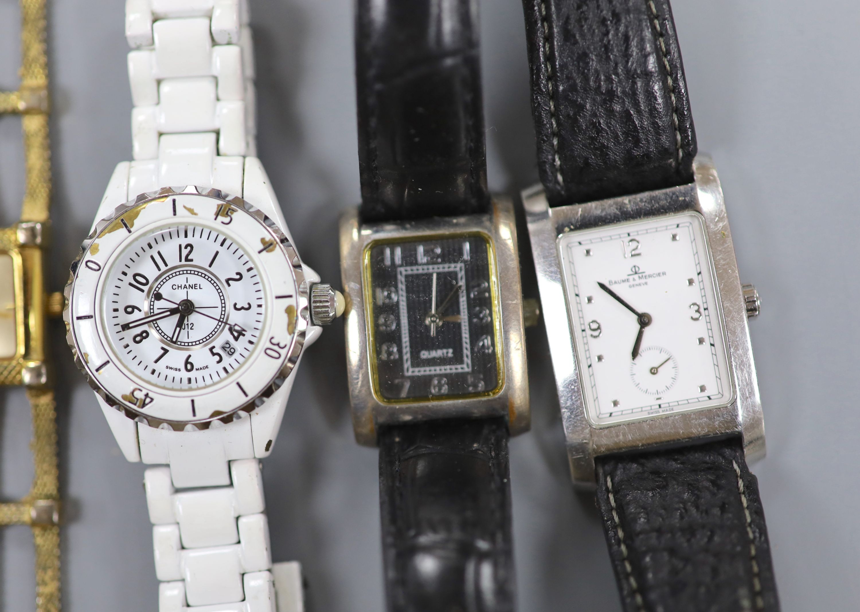 Two gold plated pocket watches including Elgin and a small quantity of minor wrist watches.